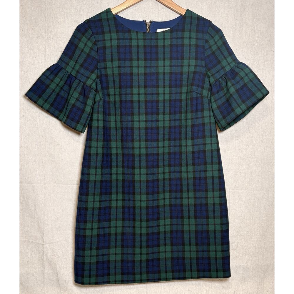 Vineyard Vines Plaid Blackwatch Flutter Sleeve Tartan Dress Size‎ 0 Easter